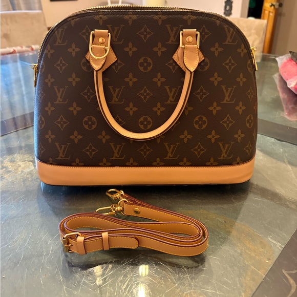 Louis Vuitton Handbags - Louis Vuitton Brown and Tan Monogram Satchel